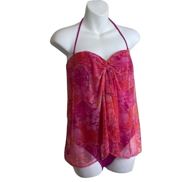 Lauren Ralph Lauren Calypso Flyaway One Piece Floral Swimsuit Size 8 - Picture 6 of 8